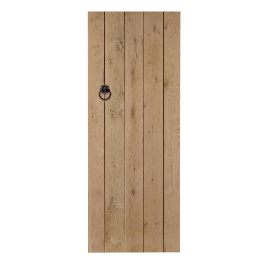 Howdens Solid Rustic Ledged Oak Door