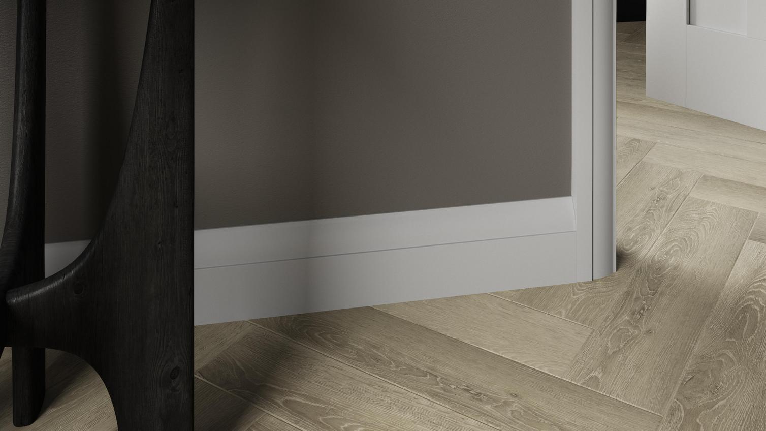 Howdens 4.2m x 170mm Ovolo White MDF Skirting Board