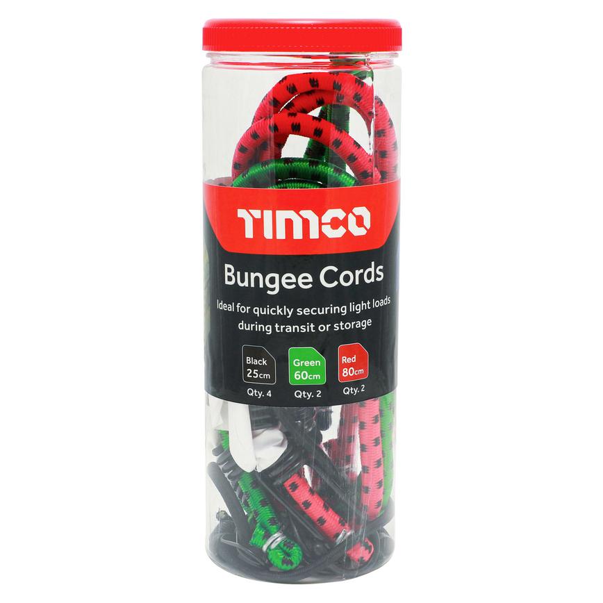 TIMCO Bungee Cords Assorted Pack of 8