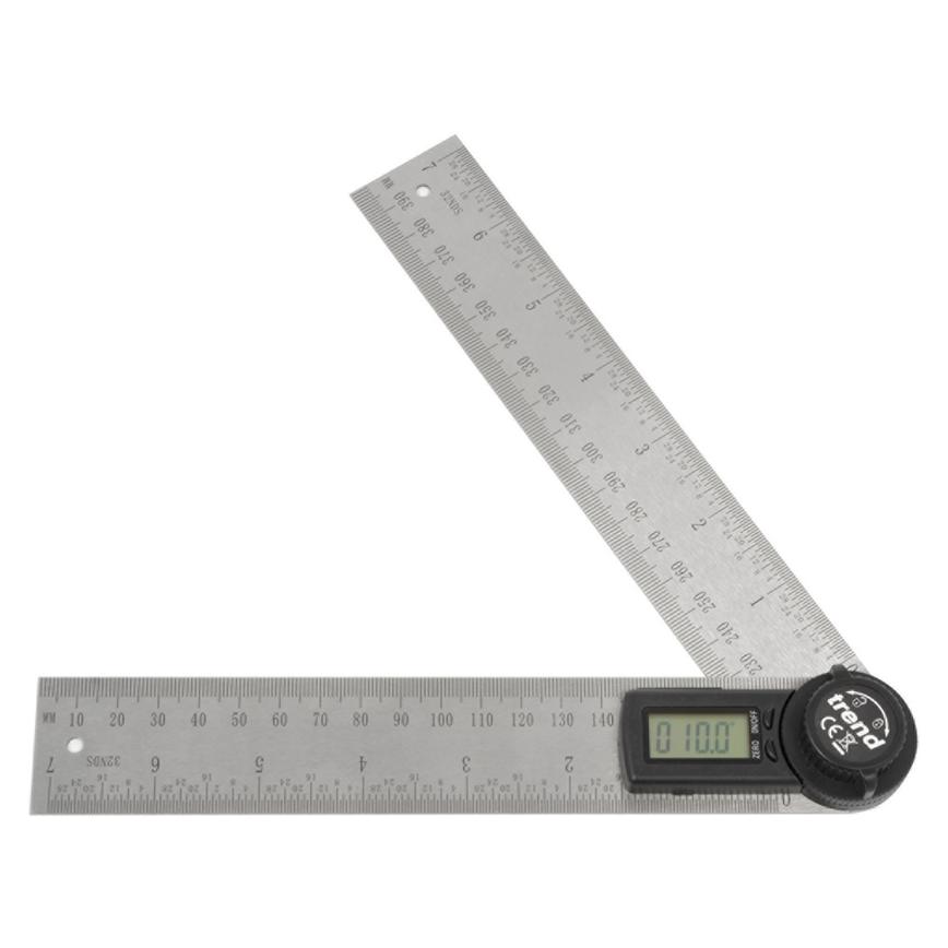 Trend Digital Angle Rule 200mm Silver and Black