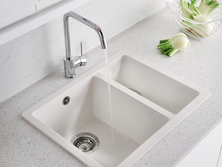 Lamona White Granite Composite Sink and Alvo Tap