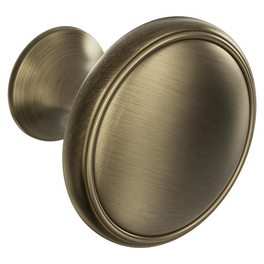 Aged brass knob handles