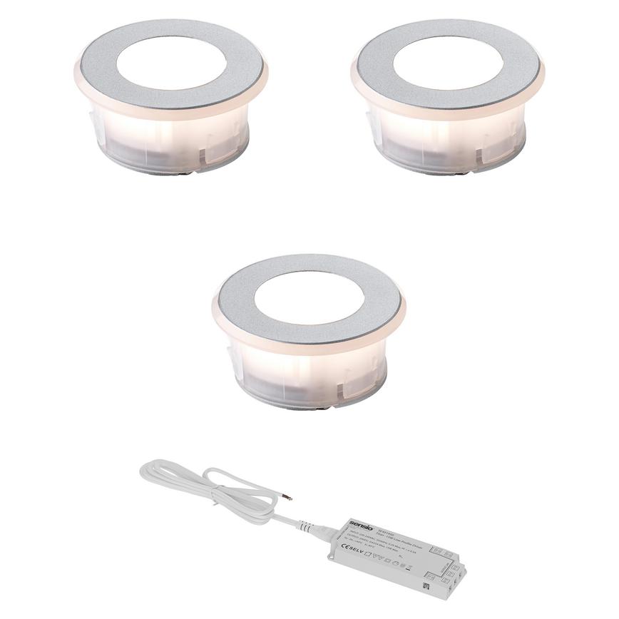 Circular Plinth Light 3 Pack with Driver