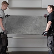 Fitting laminate worktop