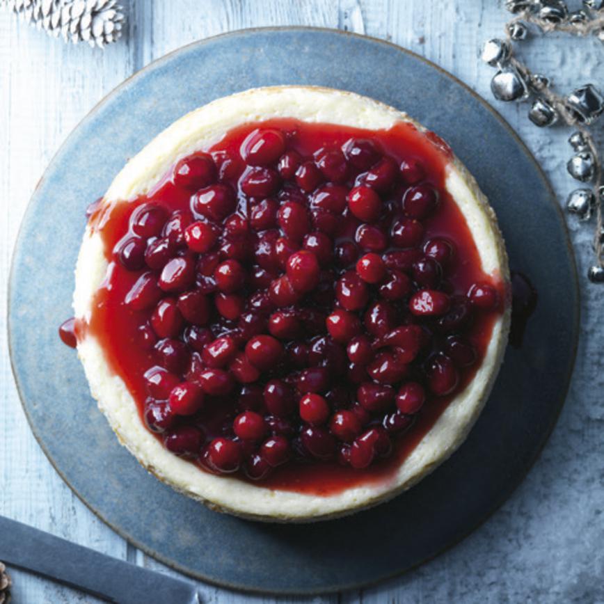 Cranberry-topped-cheesecake