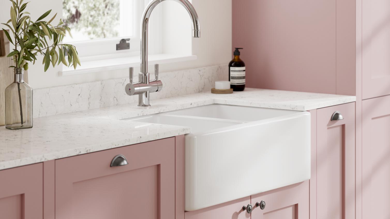 Rose Pink Kitchen Sink Cameo