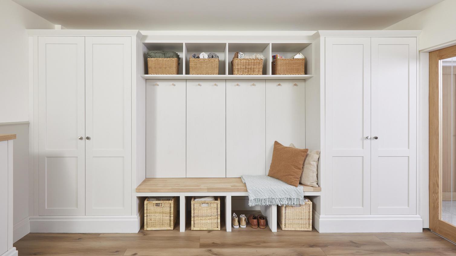 Halesworth built in cabinetry, in a bright white tone