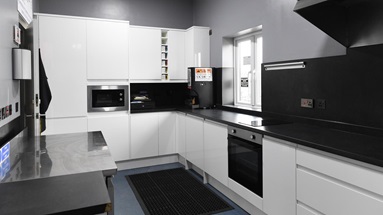 The Everett Rovers club house with their new Howdens kitchen