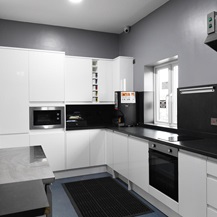 The Everett Rovers club house with their new Howdens kitchen