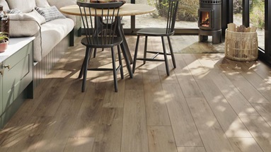 Vinyl flooring in a modern scandi style living room