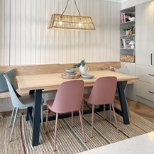 Dining area with oak bench