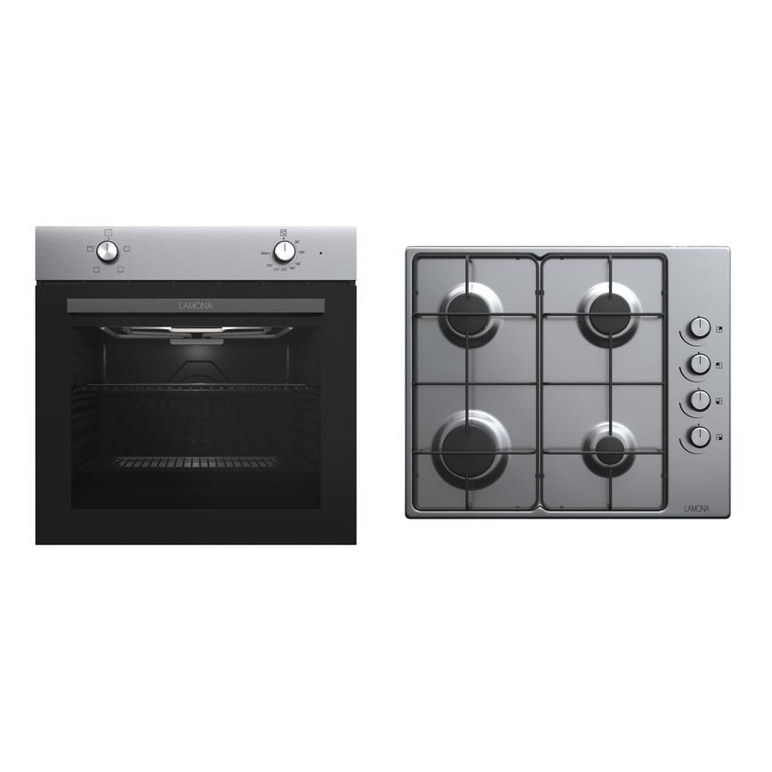 Lamona conventional oven and gas hob pack