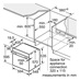Neff N50 B1ACE4HN0B Black Built In Single Fan Oven Sketch