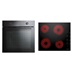 Lamona Black Fan Oven and Ceramic Hob
