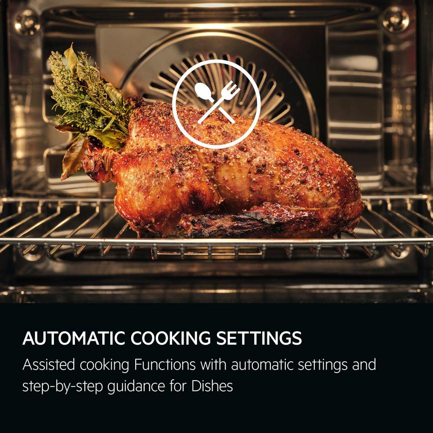 AEG Series 6000 OS6PB50AK Built In Black Single Multifunction Oven Assisted Cooking