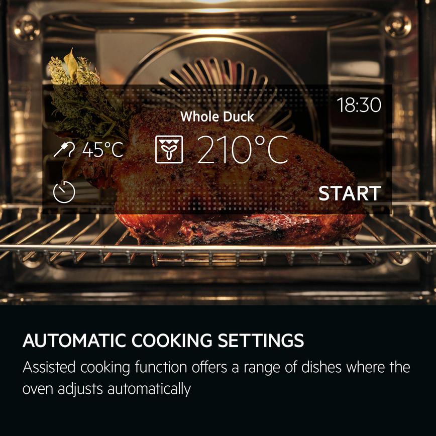AEG Series 7000 NBE7P731AT Built In Black Single Multifunction Oven Assisted Cooking