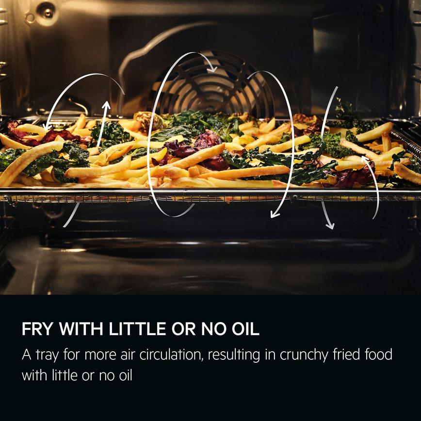 AEG Series 6000 NBS6P521AB Built In Black Single Multifunction Oven