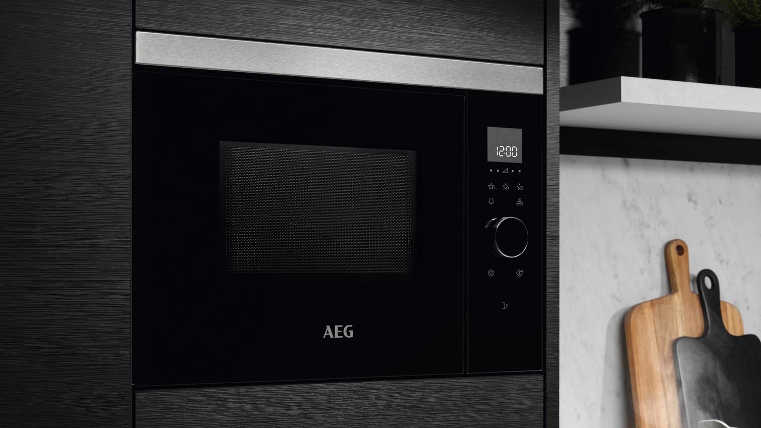 AEG Stainless Steel Integrated Microwave and Grill