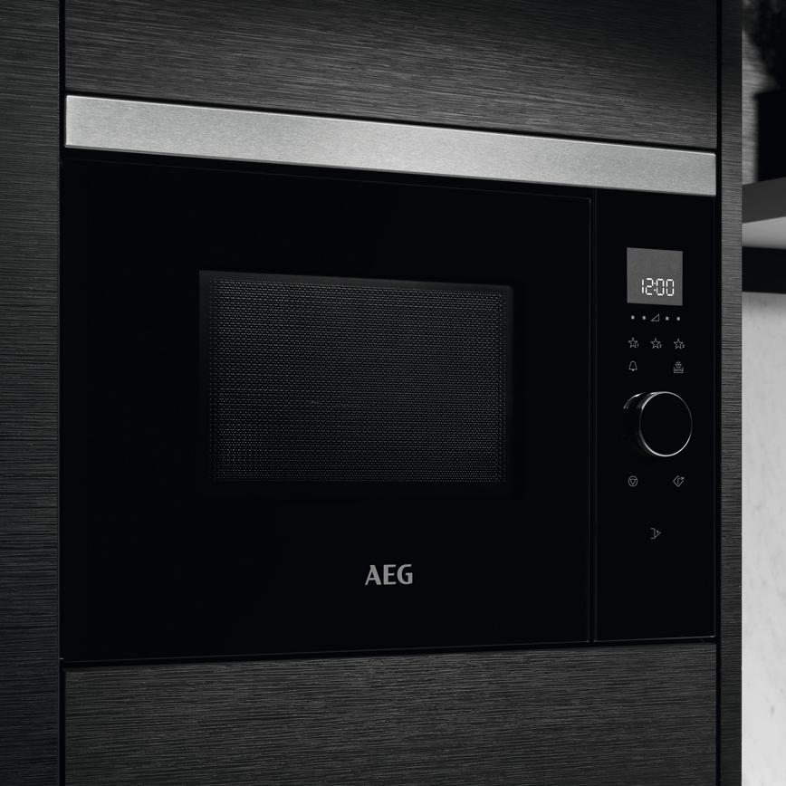 AEG Stainless Steel Integrated Microwave and Grill 
