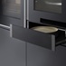 Neff N50 Graphite Warming Drawer Open Close Up Lifestyle