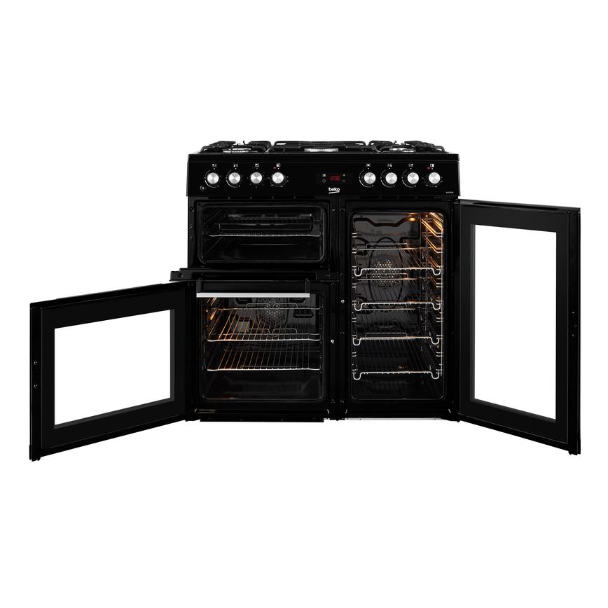 Beko KDVF90K 90cm Dual Fuel Black Range Cooker Inside of the oven