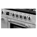 Leisure CK100F232S 100cm Dual Fuel Stainless Steel Range Cooker The control panel