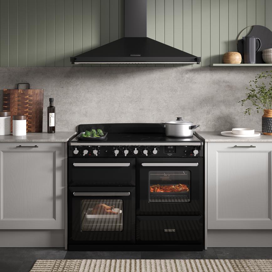 Rangemaster Estel Deluxe Black Induction Range Cooker