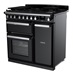 Rangemaster Estel Deluxe ESDL90DFPGBL/CM1 Freestanding Dual Fuel Multifunction 90cm Black Range Cooker