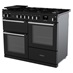 Rangemaster Infusion INFO110DFPGBL/CM1 Freestanding Dual Fuel Fan 110cm Black Range Cooker Side
