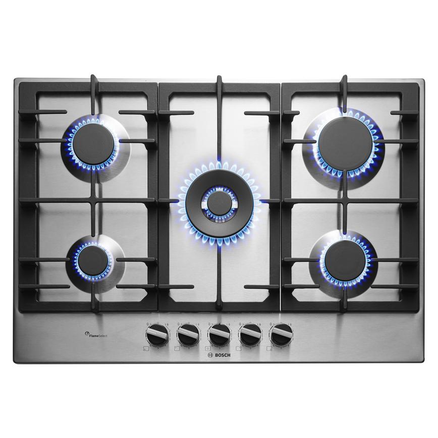 Bosch PCQ7A5B90 75cm Stainless Steel Gas Hob