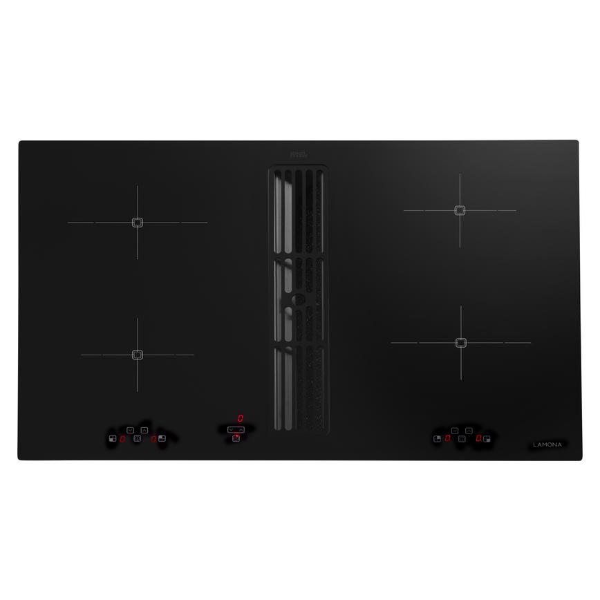 Lamona LAM9500 80cm Black Electric Induction Hob With Extractor
