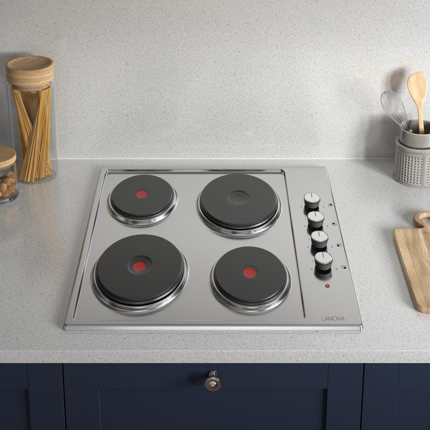 LAM1217 Lamona 4 Zone Solid Hot Plate Hob Detail