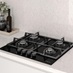 LAM1501 Lamona 4 Burner Gas On Glass Detail