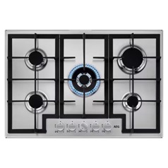 AEG 75cm Stainless Steel Gas Hob