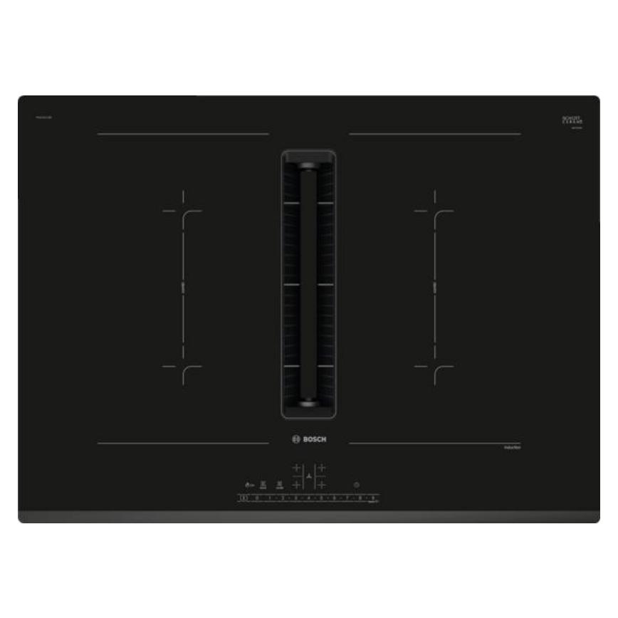 Bosch Serie 6 PVQ731F15E 70cm Black Electric Induction Hob With Extractor