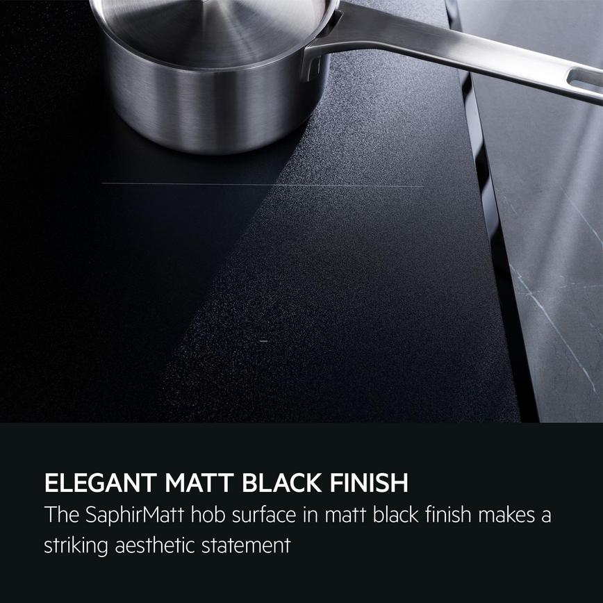 AEG 80cm Matt Black Induction Hob Matt Black Finish