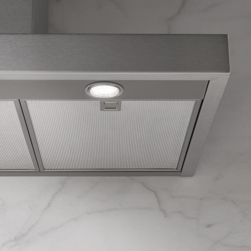 Miele 90cm Stainless Steel Chimney Extractor DA PUR 98 W Light close up