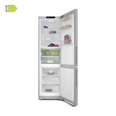 Miele Generation 4000 KFN 4397 CD Freestanding 60 40 Stainless Steel Fridge Freezer Open Propped