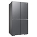 91cm Silver French 4 Door Frost Free Fridge Freezer Side View