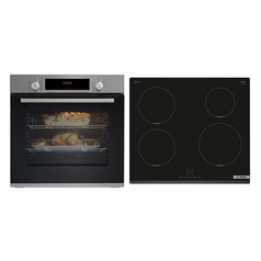 Bosch Stainless Steel Oven and Black Induction Hob