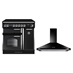 Rangemaster 90cm Induction Range Cooker and Black Cooker Hood Package