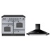 Rangemaster 110cm Induction Range Cooker and Black Cooker Hood Package
