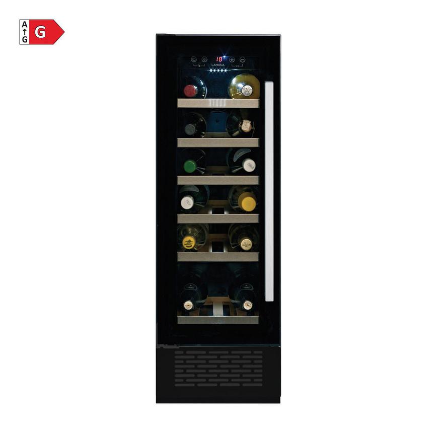 Lamona LAM6912 Integrated Black 19 Bottle Wine Cooler Cut Out with Energy Rating