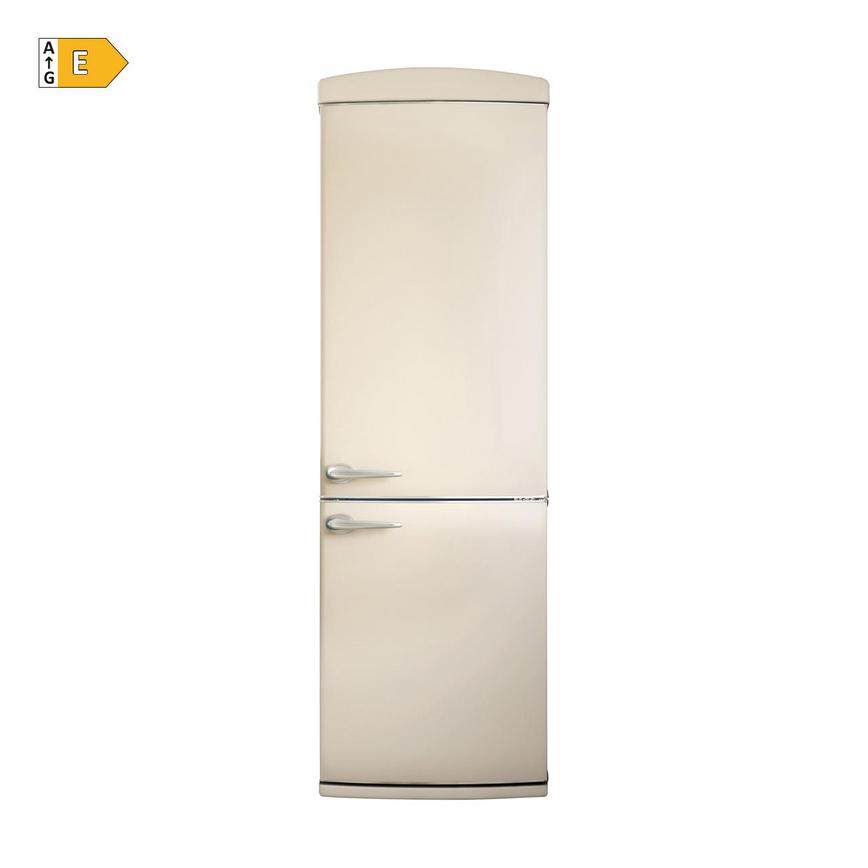 Lamona FLM6305 Freestanding 70/30 Cream Retro Fridge Freezer Cut Out with Energy Rating