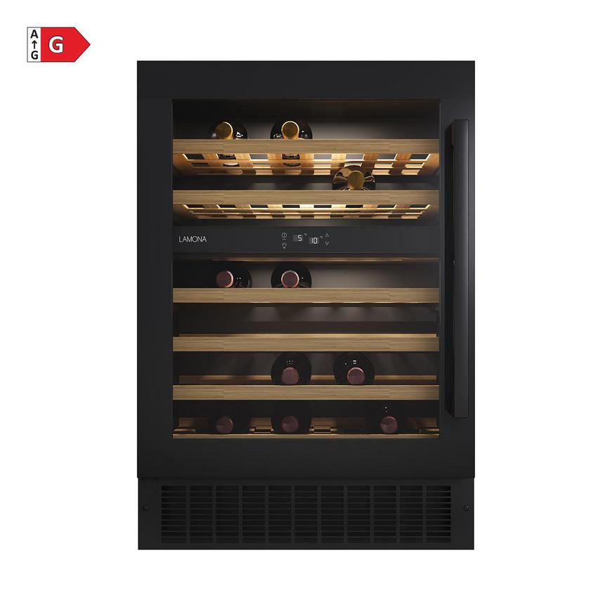 Lamona LAM6950 Built In 46 Bottle Dual Zone Wine Cooler Cut Out with Energy Rating
