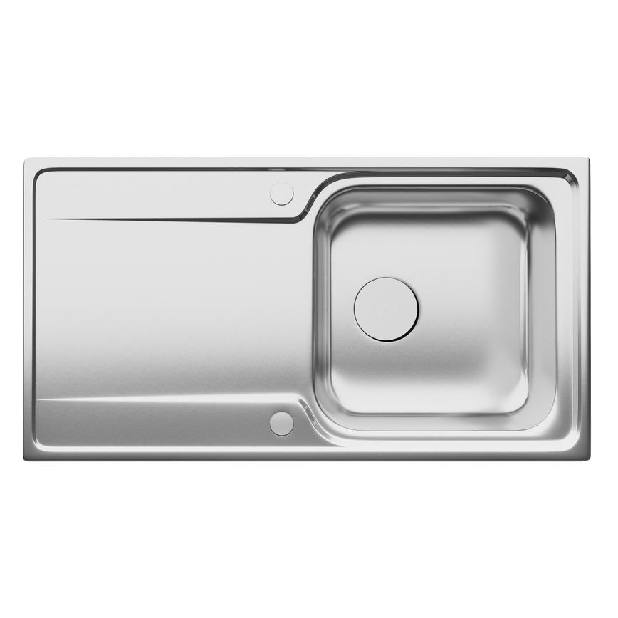 Chelburn Single Bowl Reversible Inset Stainless Steel Kitchen Sink 
