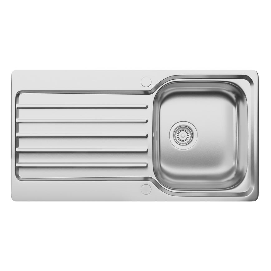 Earlsburn Single Bowl Reversible Inset Stainless Steel Kitchen Sink 