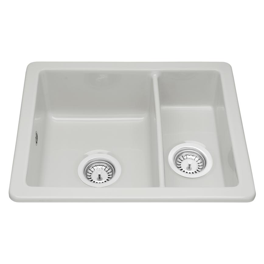 1.5 Bowl Undermount White Kitchen Sinks Howdens