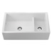 70-30 Split Double Bowl Ceramic Butler Sink LH