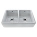 Lamona White ceramic double Belfast sink